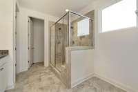 Oversized Luxury Shower w/ Tiled Walls and Floor