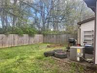 Fully fenced backyard