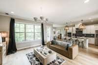 New Custom Lighting in the Great Room, Dining Area and over the Kitchen Island.