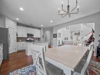 Open Dining room and Kitchen