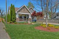 Meticulously landscaped in the front and back yards.  Full irrigation system to keep everything hydrated and green all spring and summer.