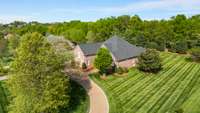 Aerial view of the property.