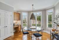 Eat in breakfast area, with bay windows and a planning desk or makes a great coffee bar.