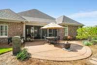 View into the screened porch from the patio area.