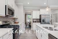 View from kitchen into your formal dining room.