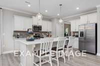 Open kitchen with large island.