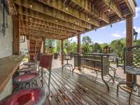 Covered deck area perfect for gatherings!