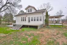 Most of the back yard is fenced