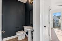 Main level powder room.