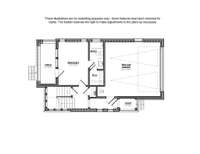 The Priscilla Floorplan, 1st floor.