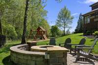 Gas firepit and seating area