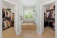 Dual walk-in closets