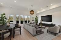 Open Concept living room with dining area.