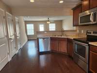 Kitchen is Open to the Living Room.