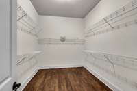 Extra large walk-in closet in primary suite