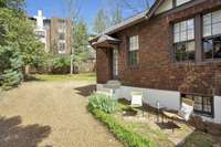 Enjoy the Sunset from the gravel and tile outside sitting area.