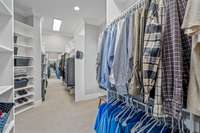 Two sides of this closet allow for lots of storage.