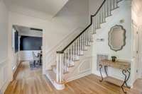 Foyer with dining room to left.