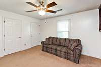 14x13 Bedroom #3 with double closets for great storage.  The sleeper sofa can remain at no additional cost.