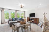 Bonus room has a large closet for storage and a great view of the tree-tops!