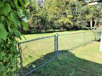 Fenced in backyard