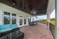 Upstairs balcony with amazing views of the property.