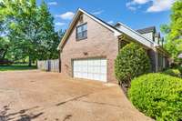 large driveway for parking, plus 2 car garage