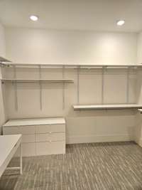 Two huge Owners Closets with upgraded extras.