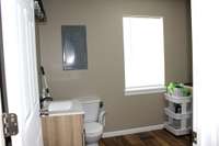 Newly updated half bath and laundry