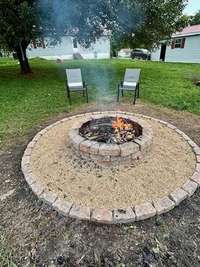 New firepit for backyard fun