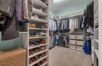 Large, well-designed closet in Primary Bath.