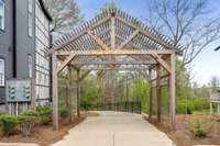 Entrance to Shelby Bottoms Greenway across from the back of the house.