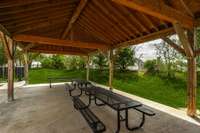 This is such a nice, covered picnic pavilion.