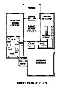 First Floor - The Lexington Floor Plan That Is Being Built On Lot 226 - 1207 Sycamore Leaf Way