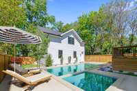 Pool has been virtually added for representation of backyard possibilities