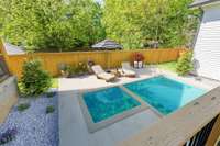 Pool has been virtually added for representation of backyard possibilities