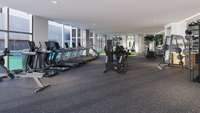 The 6th floor amenity level features a state of the art fitness center.