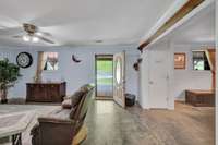 concrete polished floors in main living area