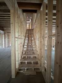 Rear staircase  this home is under construction Built by Ford Classic Homes Photo taken 4/19/2
