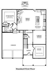 Layout of first floor *Photo not of actual home