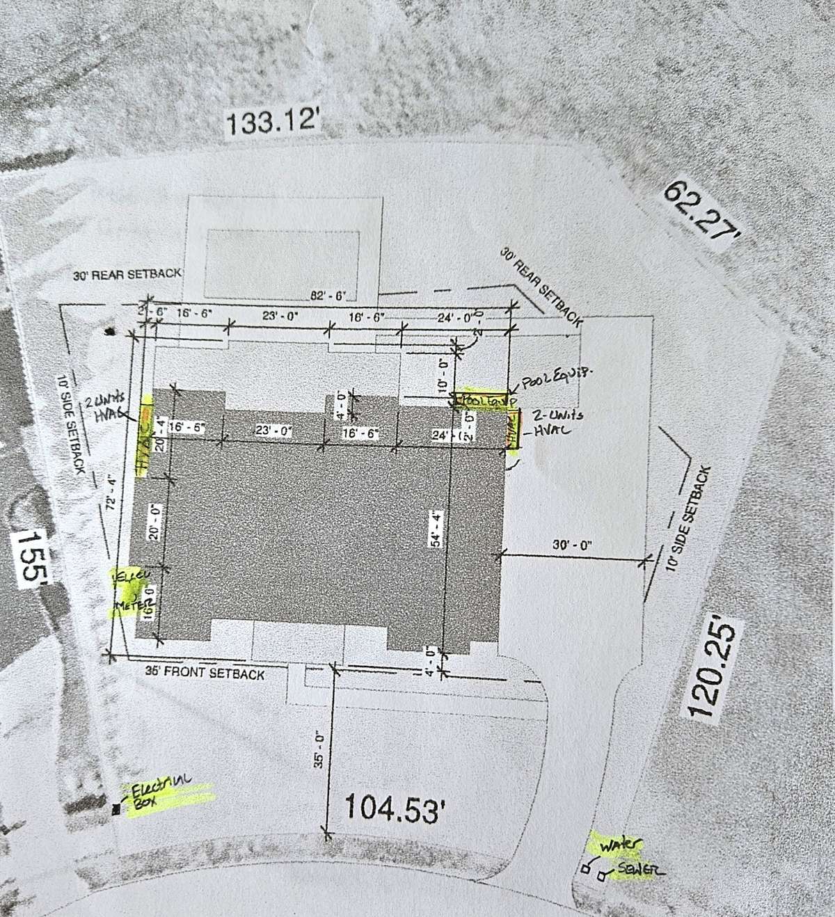 Site Plan & Survey of lot.