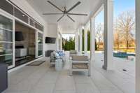 Main Level Porch 12" Ceilings.