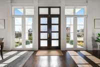 10' Solid Mahogany Front Door & Transom