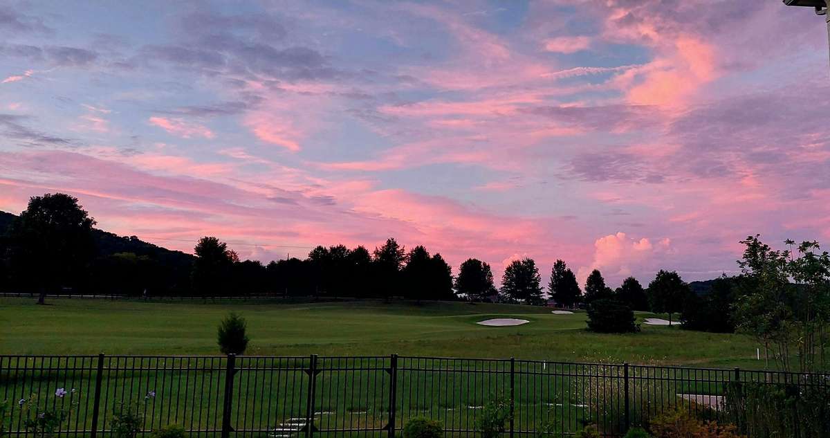 Evening in our backyard.  #4 green
