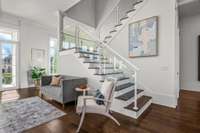 Custom Glass Modern Stair Rails.