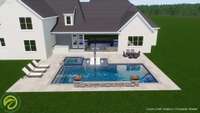 Rendering for marketing purposes only.  Great space for a pool. Pool not included in price.