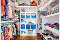 Amazing walk-in closet guaranteeing the occupant of this room to stay organized!