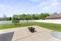 Large concrete patio - perfect for outdoor gatherings