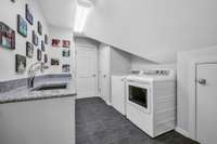 WONDERFUL LAUNDRY ROOM! THERE IS A LARGE ATTIC STORAGE AREA THAT ADJOINS THIS ROOM
