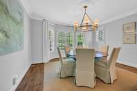 BEAUTIFUL SEPARATE FORMAL DINING ROOM. LIGHT FILLED WITH LOVELY BAY WINDOW